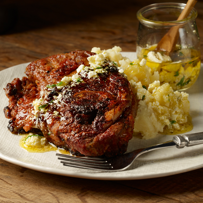 Zesty Lemon & Roasted Garlic Australian Lamb Leg Steak