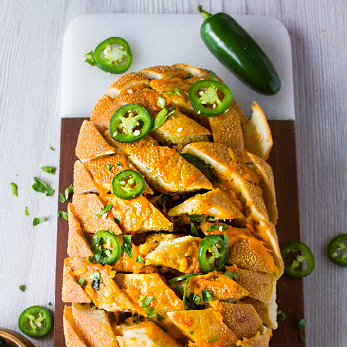 Cheesy Pull-Apart Bread with American Lamb Crumbles