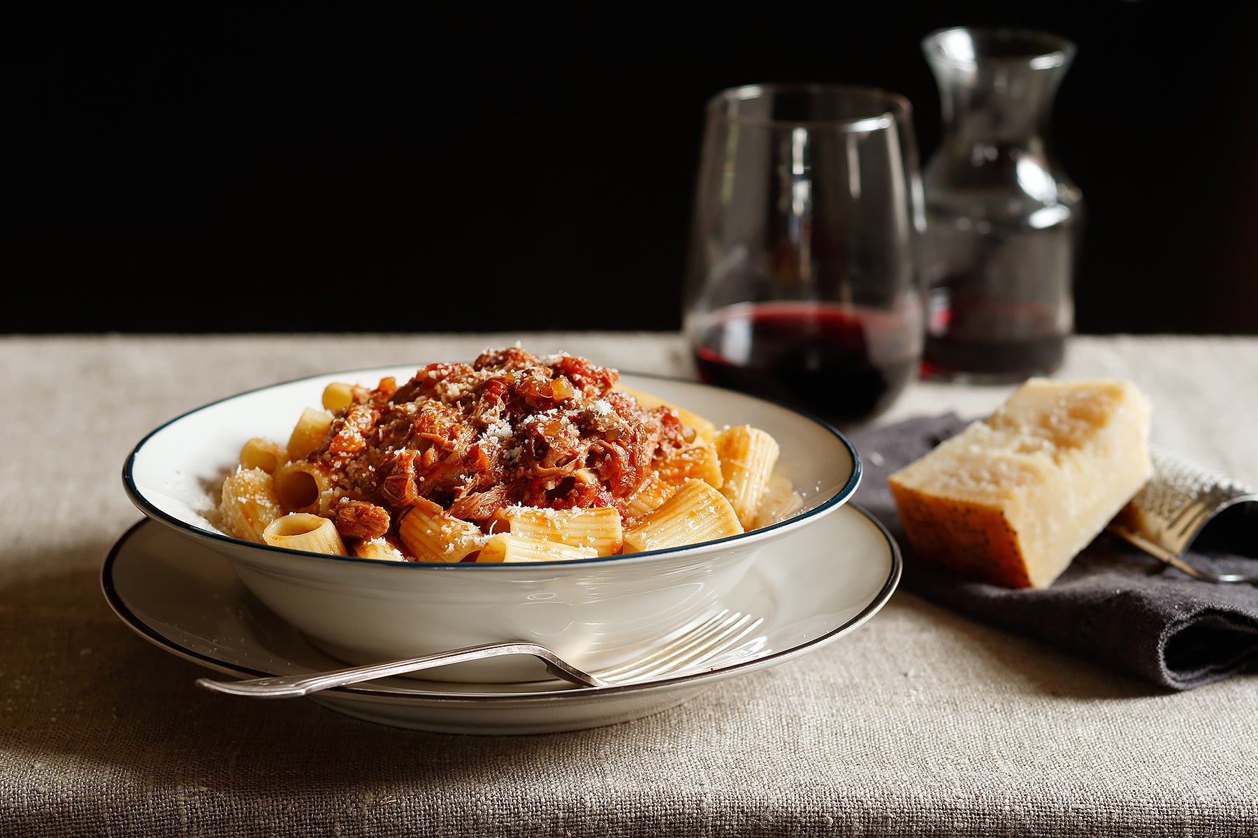 Slow Cooker Lamb Ragu with Rigatoni
