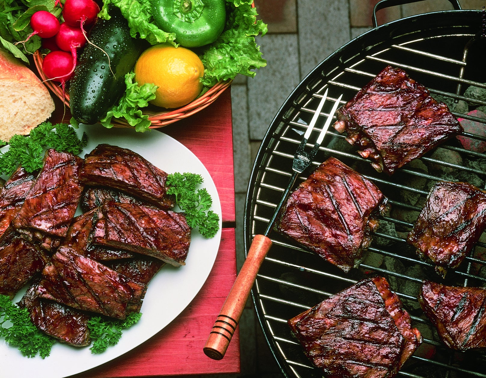 Tangy Barbecued Lamb Riblets