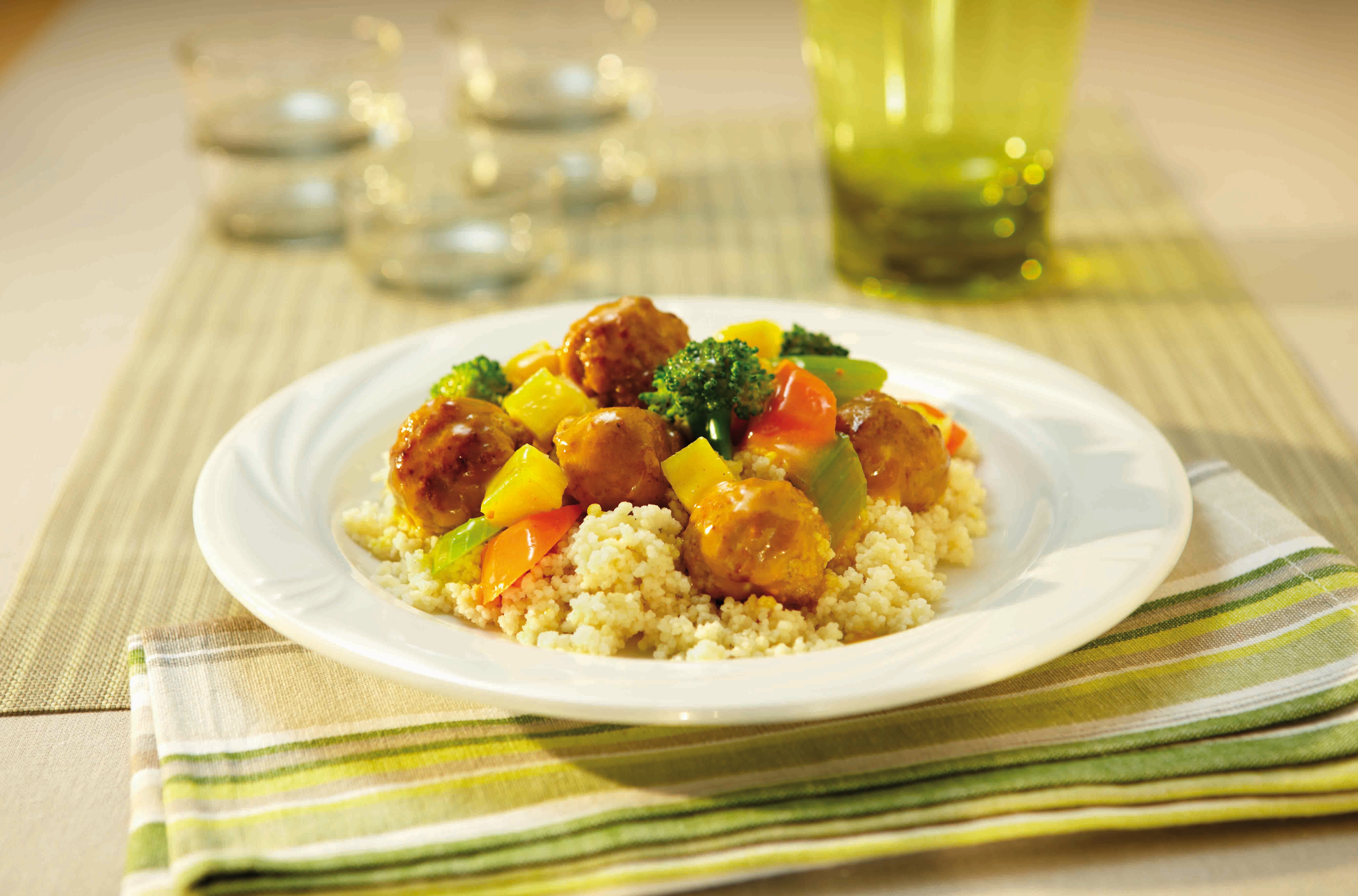 Veal Meatballs with Pineapple