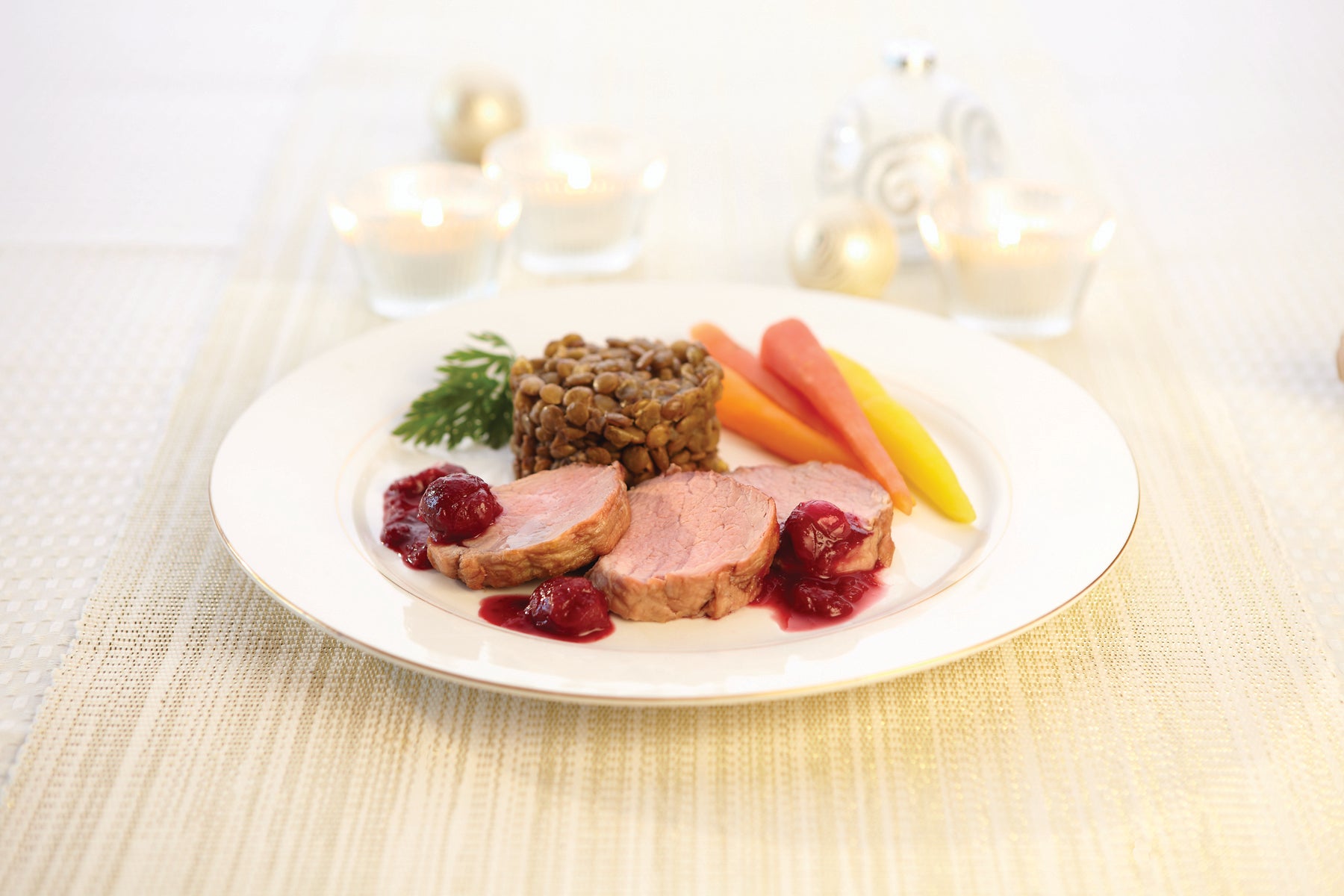 Veal Tenderloin with Cranberry Sauce